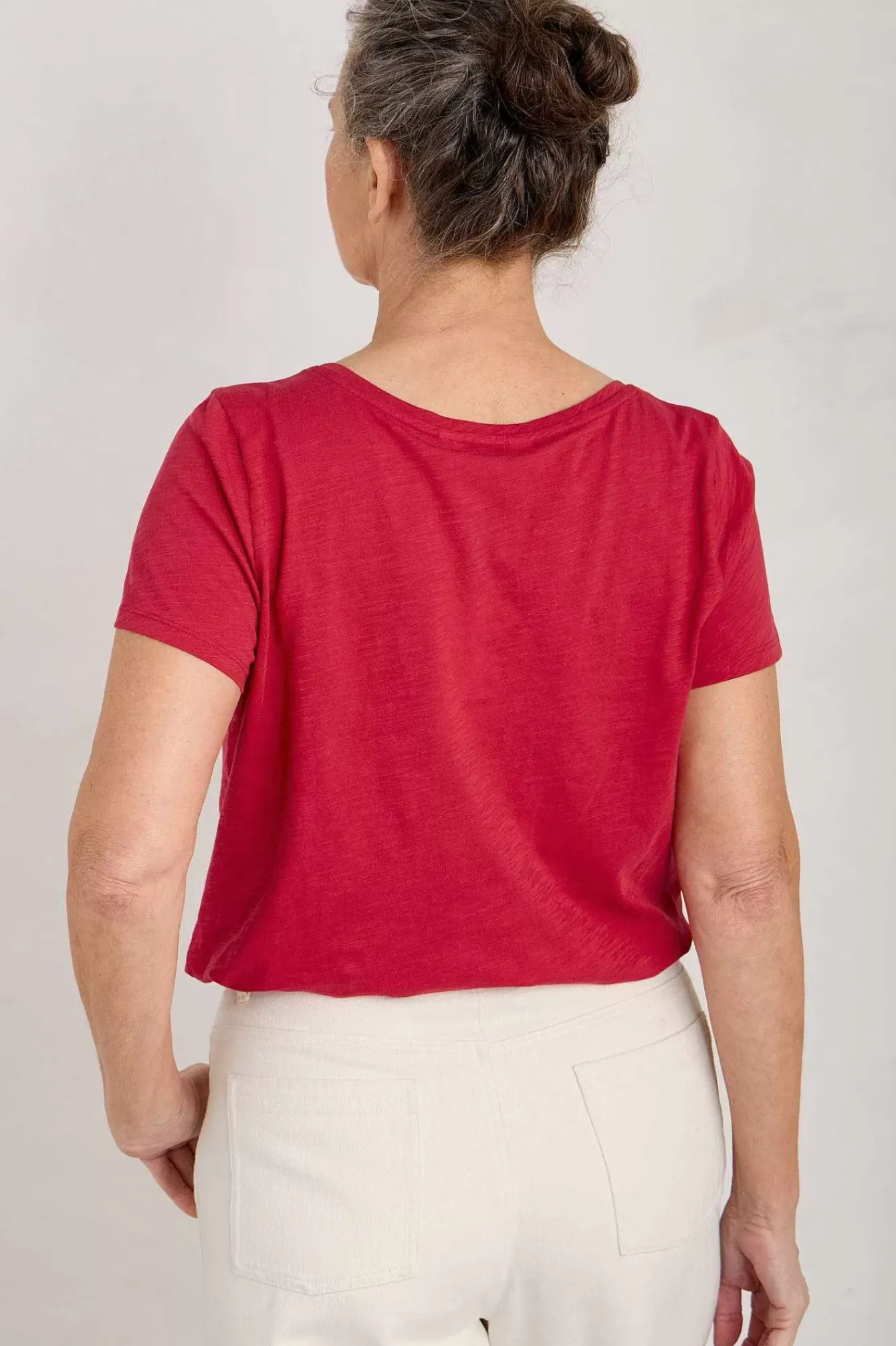 Seasalt Cornwall Tops<Appletree Keyhole Detail T-Shirt (Gots) Sedum