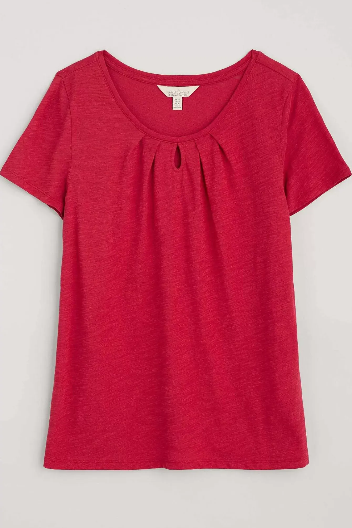 Seasalt Cornwall Tops<Appletree Keyhole Detail T-Shirt (Gots) Sedum