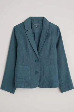 Seasalt Cornwall Coats & Jackets<Blinker Linen Blazer Pool
