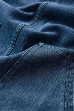 Seasalt Cornwall Dresses<Calican Denim Pinafore Dress Mid Wash Grain