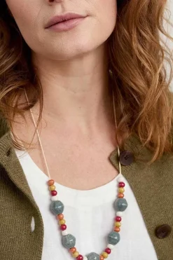 Seasalt Cornwall Jewellery<Canna Ceramic Bead Necklace Daffodil Tomato