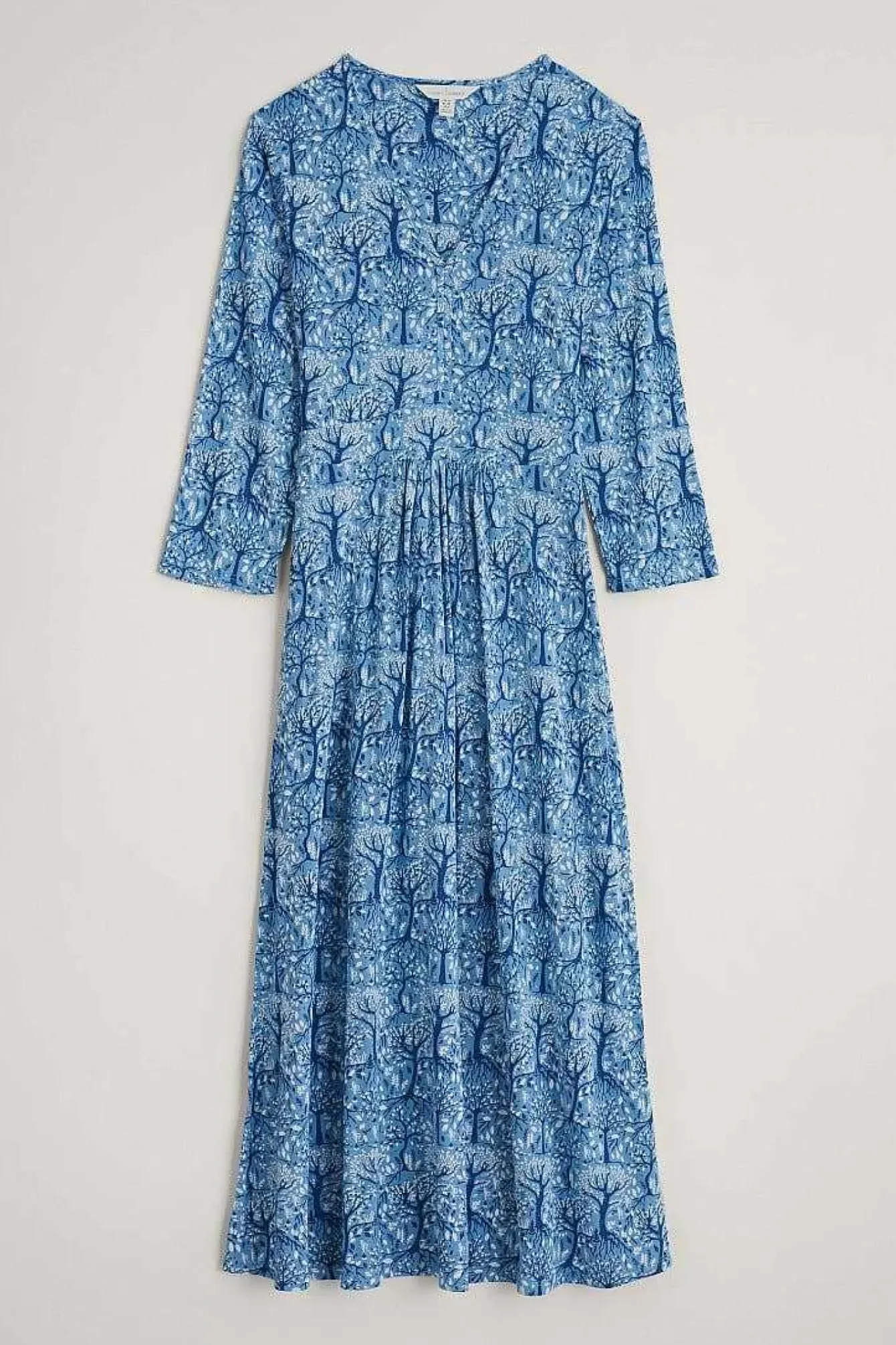 Seasalt Cornwall Dresses<Carwynnen Three Quarter Sleeve Dress Wild Woodland Clear Sky
