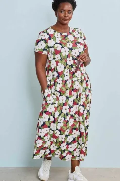 Seasalt Cornwall Dresses<Cladonia Short Sleeve Jersey Dress Coastal Bloom Maritime