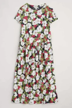 Seasalt Cornwall Dresses<Cladonia Short Sleeve Jersey Dress Coastal Bloom Maritime