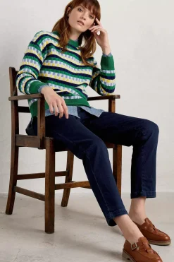 Seasalt Cornwall Knitwear<Clover Bed Lambswool Blend Jumper Croquet Island Multi