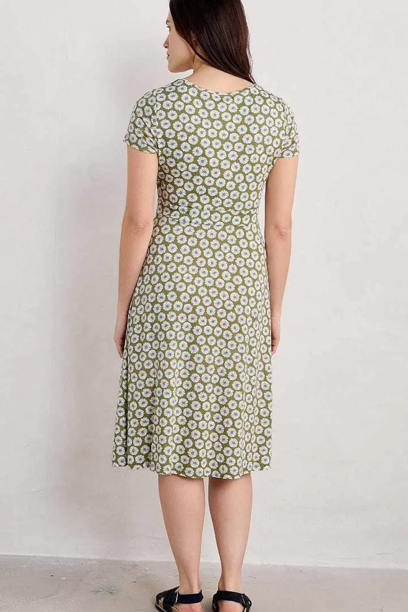Seasalt Cornwall Dresses<Crebawthan Jersey Dress Sea Daisy Cut Stem