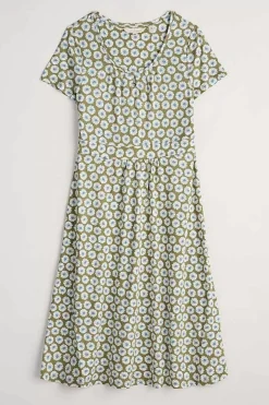Seasalt Cornwall Dresses<Crebawthan Jersey Dress Sea Daisy Cut Stem