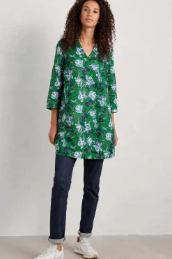 Seasalt Cornwall Tunics<Curves Flow Ramie Tunic Cyclamen Island