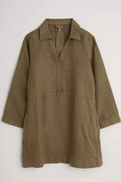 Seasalt Cornwall Tunics<Early Sun Linen Tunic Laurel
