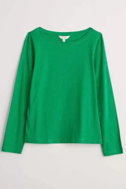 Seasalt Cornwall Tops<Easel Long Sleeve Jersey Top (Gots) Island
