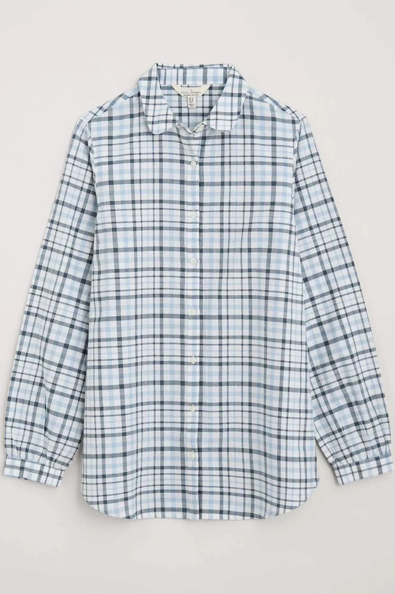 Seasalt Cornwall Tops<Ebb Tide Check Shirt Clover Blue Fog