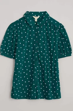 Seasalt Cornwall Tops<Embrace Short Sleeve Shirt Little Sponge Spot Dk Wreckage