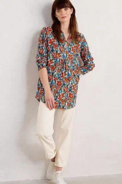 Seasalt Cornwall Tunics<Fal Water Printed Tunic Marsh Marigold Chalk