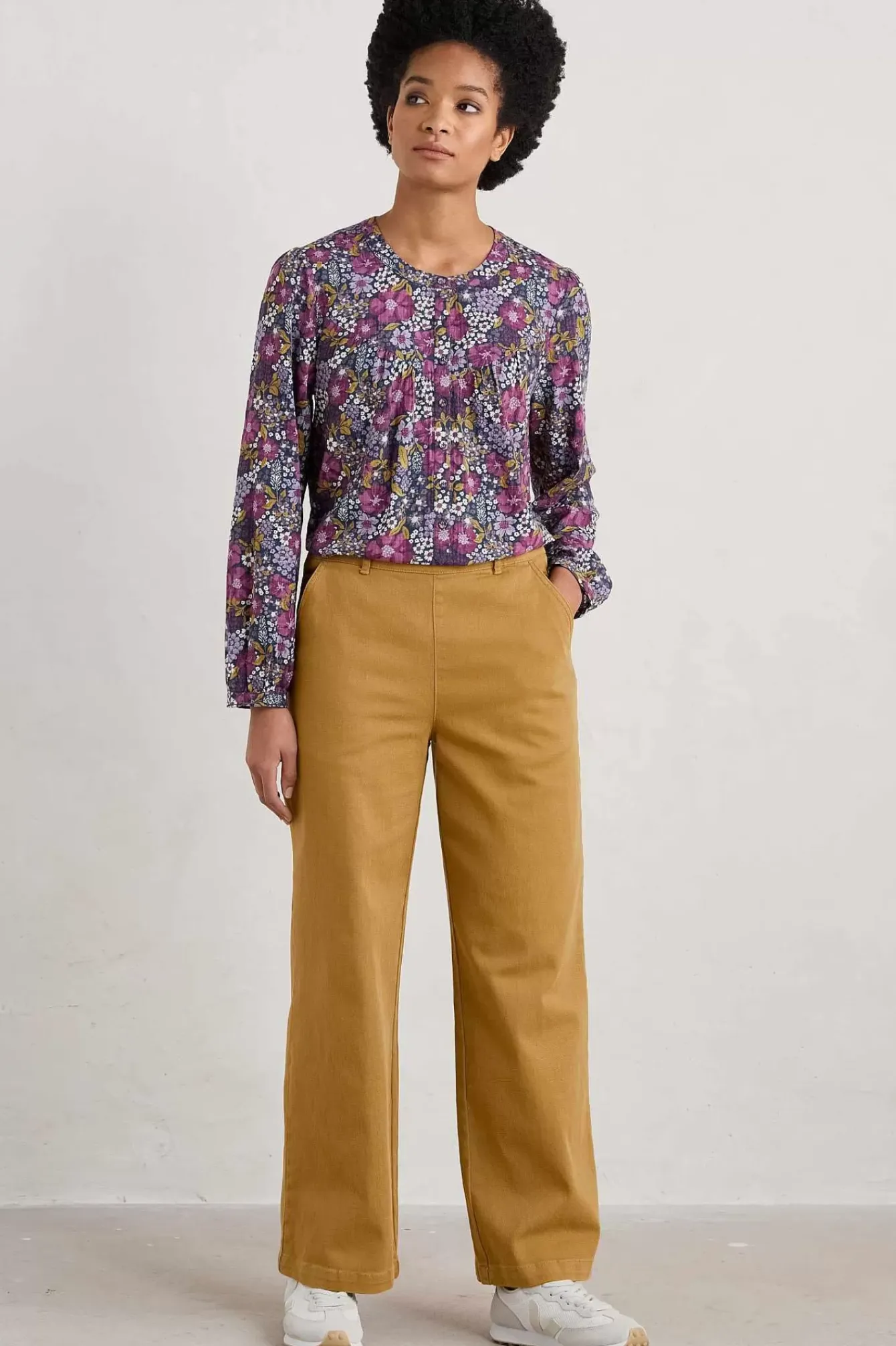 Seasalt Cornwall Tops<Fieldfare Top Dense Floral Squall