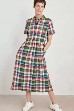 Seasalt Cornwall Dresses<Fleet Checked Midi Dress Florabunda Multi