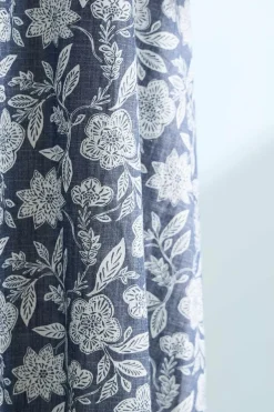 Seasalt Cornwall Dresses<Fox Path Printed Chambray Dress Stone Flower Indigo