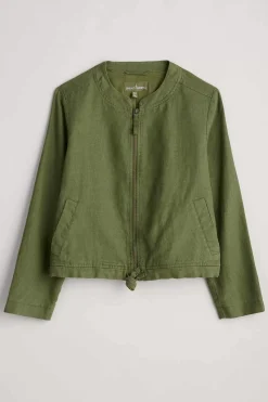 Seasalt Cornwall Coats & Jackets<Galleon Zip Through Linen Jacket Heath
