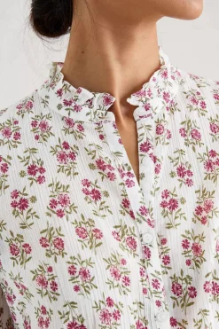 Seasalt Cornwall Tops<Garden Plot Shirt Ink Stamp Floral Chalk