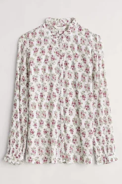 Seasalt Cornwall Tops<Garden Plot Shirt Ink Stamp Floral Chalk