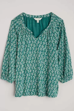 Seasalt Cornwall Tops<Garlanding Jersey Top Kelp Stamp Helford