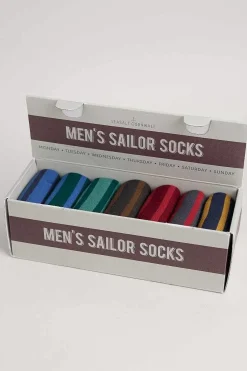 Seasalt Cornwall Socks<Gift Box Of 7 Men's Sailor Socks Cabooler Mix