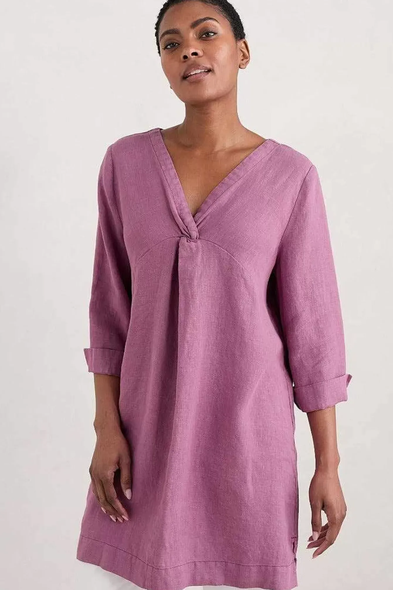 Seasalt Cornwall Tunics<Golitha Falls Linen Tunic Thistle