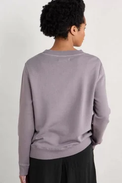 Seasalt Cornwall Tops<Hawkmoth Organic Cotton Sweatshirt Grape Thistle