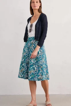 Seasalt Cornwall Skirts<Jessica Grace A-Line Jersey Skirt Kelp Forest Ocean Drift