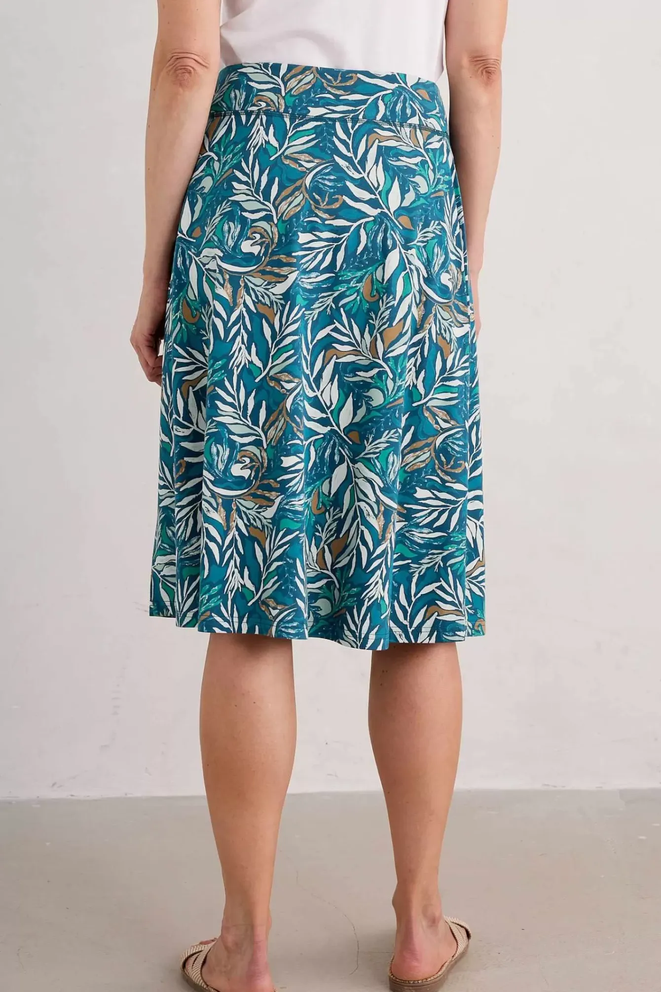 Seasalt Cornwall Skirts<Jessica Grace A-Line Jersey Skirt Kelp Forest Ocean Drift