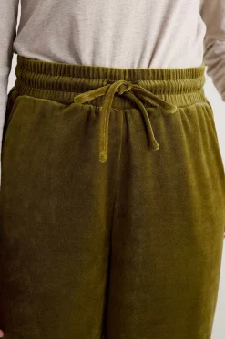 Seasalt Cornwall Nightwear<Kowan Velour Trouser Bright Olive