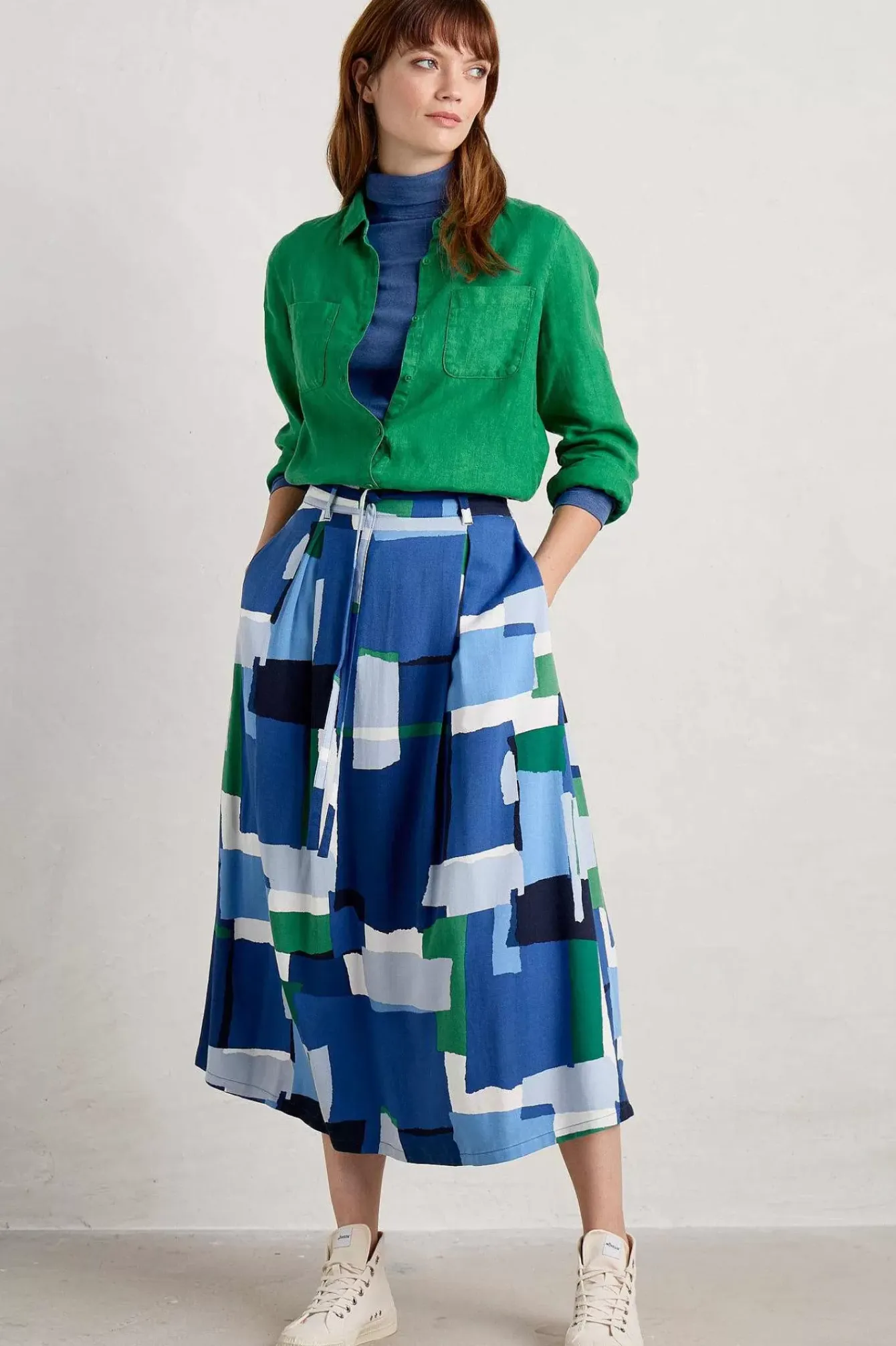 Seasalt Cornwall Tops<Landing Roll Neck Top (Gots) Blue Jay