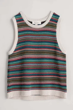 Seasalt Cornwall Knitwear<Little Grebe Fair Isle Vest Paving Path Seaway Multi