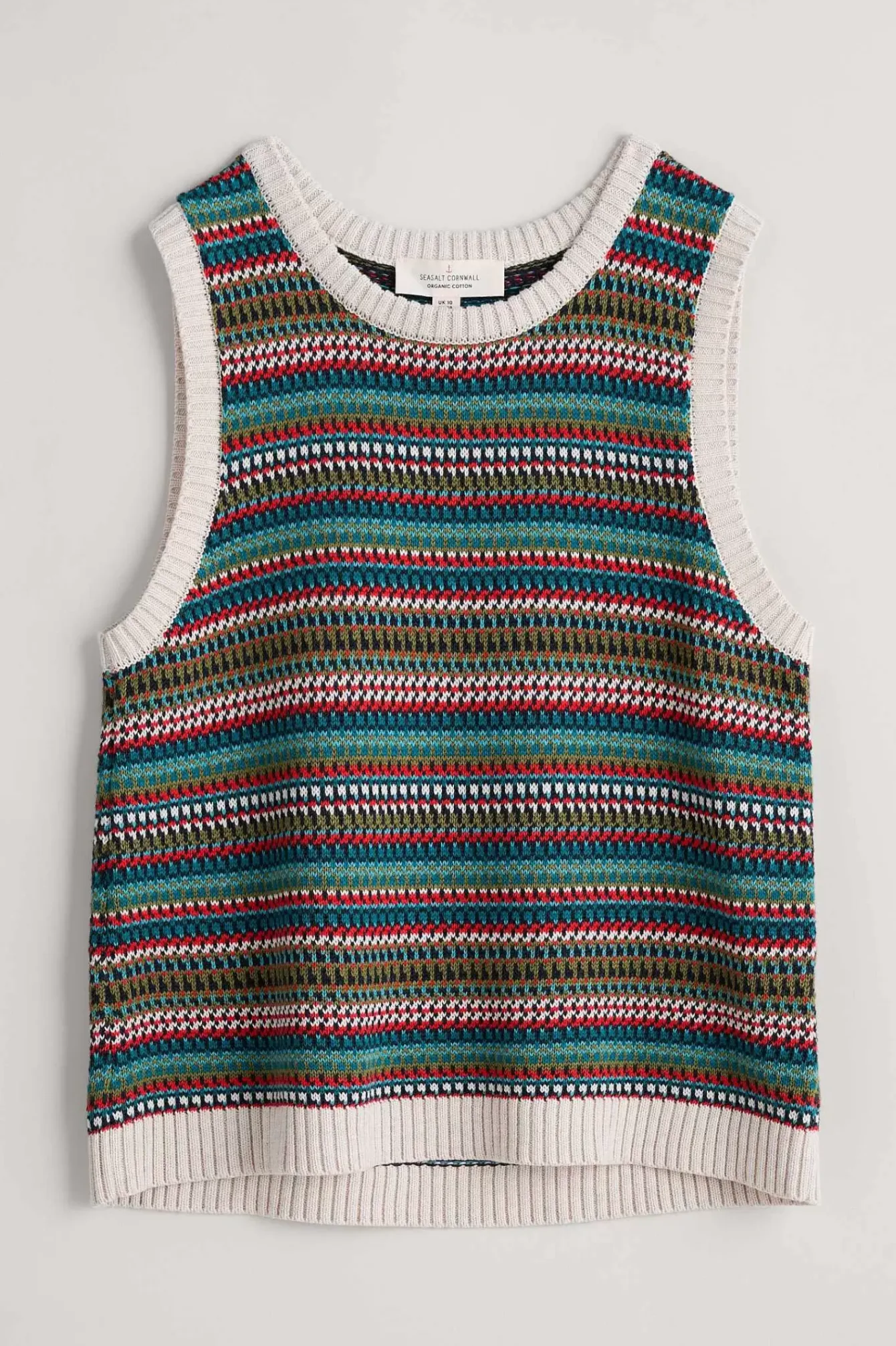 Seasalt Cornwall Knitwear<Little Grebe Fair Isle Vest Paving Path Seaway Multi