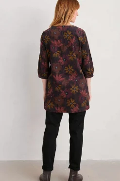 Seasalt Cornwall Tunics<Loganberry Organic Cotton Tunic Floral Loom Maritime