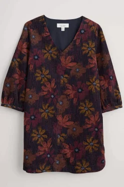 Seasalt Cornwall Tunics<Loganberry Organic Cotton Tunic Floral Loom Maritime