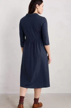 Seasalt Cornwall Dresses<Mainland Jersey Midi Shirt Dress (Gots) Maritime