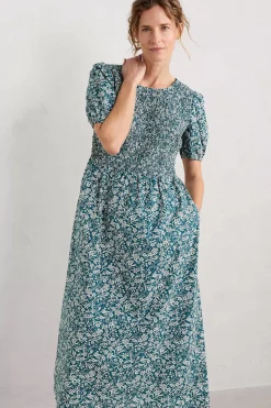 Seasalt Cornwall Dresses<Meadowsweet Short Sleeve Dress Creekside Floral Mast