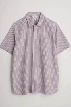Seasalt Cornwall Tops & T-Shirts<Men's Blue Heron Striped Short Sleeve Shirt Barley Tack Mallow