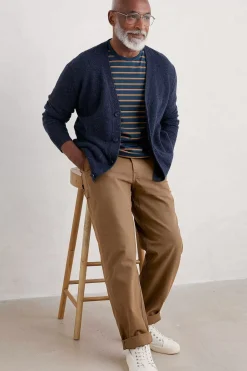 Seasalt Cornwall Knitwear<Men's Cleer Lambswool Blend Cardigan French Blue