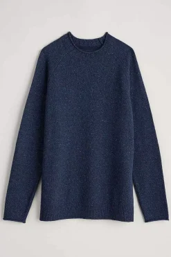 Seasalt Cornwall Knitwear<Men's Fitcher Knitted Jumper French Blue