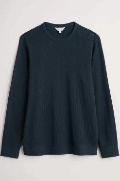 Seasalt Cornwall Tops & T-Shirts<Men's Jackline Waffle Jersey Top Inkwell