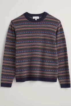 Seasalt Cornwall Knitwear<Men's Polventon Fair Isle Jumper Man-Amber Multi