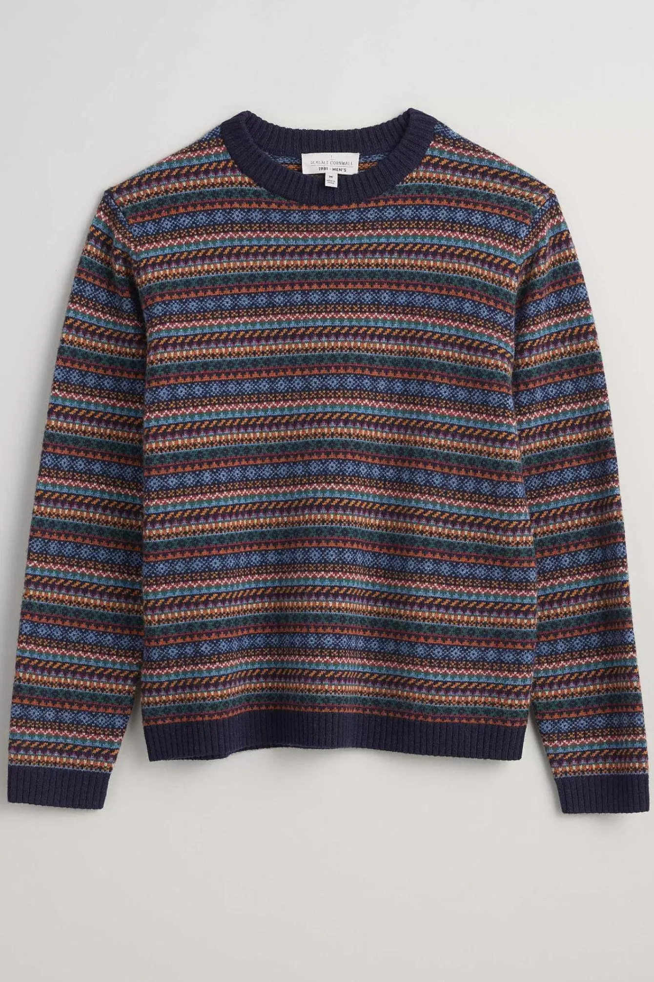 Seasalt Cornwall Knitwear<Men's Polventon Fair Isle Jumper Man-Amber Multi