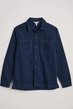Seasalt Cornwall Shirts<Men's Ropemaker Waffle Cord Overshirt Maritime