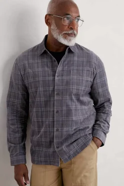 Seasalt Cornwall Tops & T-Shirts<Men's Shoreman Cord Shirt Honesty Steel