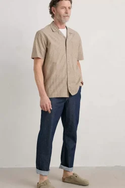 Seasalt Cornwall Trousers & Shorts<Men's Steersman Organic Cotton Straight Leg Jeans Dark Wash