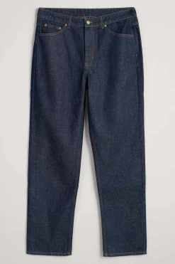 Seasalt Cornwall Trousers & Shorts<Men's Steersman Organic Cotton Straight Leg Jeans Dark Wash