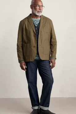 Seasalt Cornwall Coats & Jackets<Men's Towen Organic Cotton Blazer Seagrass