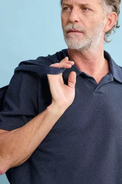 Seasalt Cornwall Tops & T-Shirts<Men's Treve Organic Cotton Polo Dark Ship