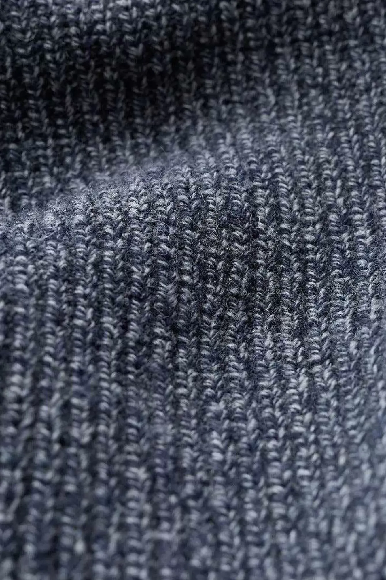 Seasalt Cornwall Knitwear<Men's Wheelwright Ribbed Lambswool Blend Jumper Maritime Mouline